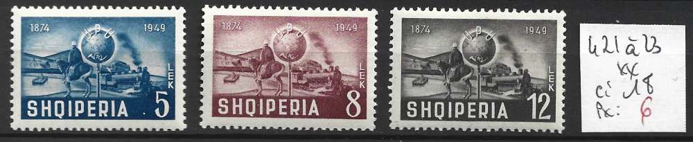 ALBANIE 421 à 423 ** côte 18 €