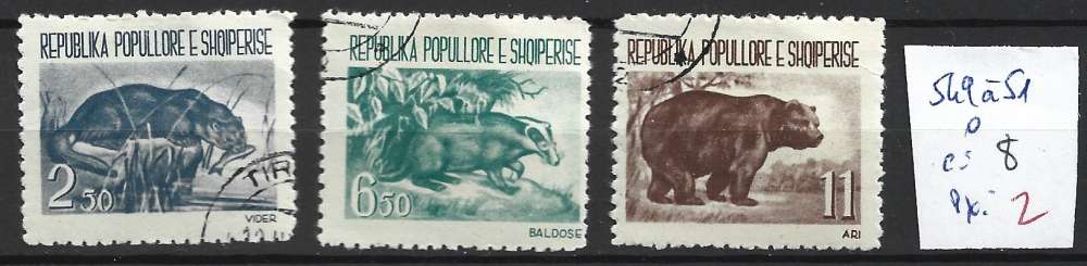 ALBANIE 549 à 551 oblitérés côte 8 €