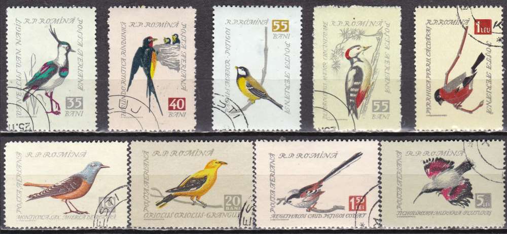 ROUMANIE PA n° 91/100 (sauf 96) de 1959 oblitérés  