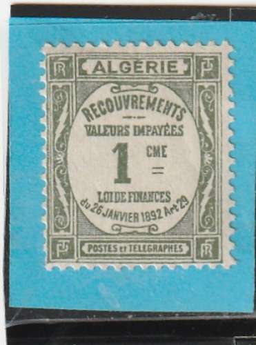 ALGERIE  1926 n° YT  TA  15 n**