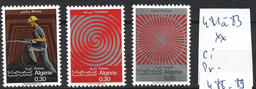 ALGERIE 481 à 483 ** côte 3 € 