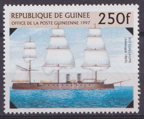 Guinée 1997 Y&T 1118 neuf gomme mate - Voiliers 