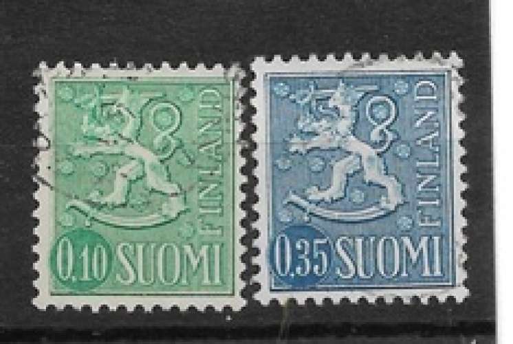 Finlande A oblitéré YT 534 et 539