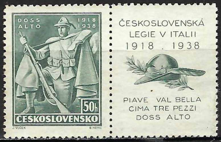 Tchécoslovaquie - 1938 - Michel n° 394Zf - MNH