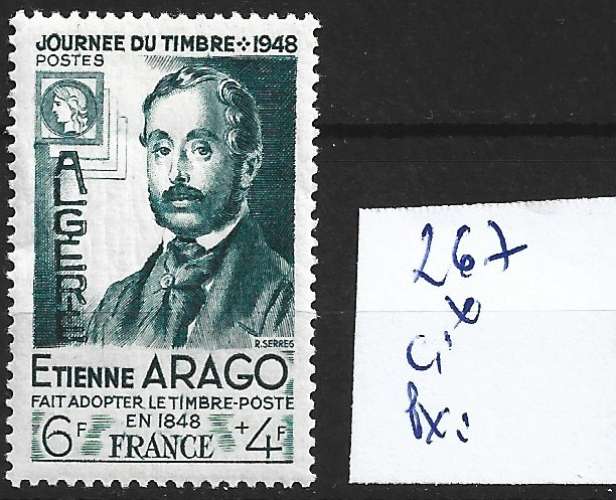 ALGERIE FRANCAISE 267 * côte 1.50 € 