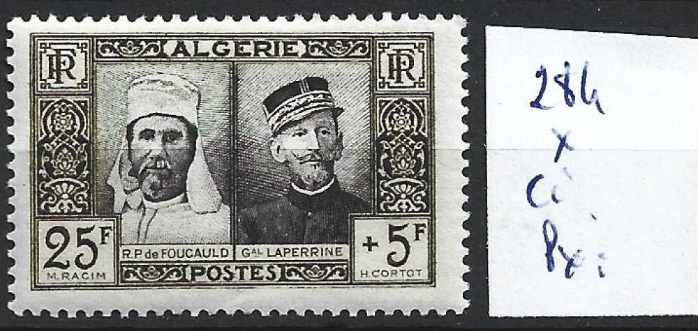 ALGERIE FRANCAISE 284 * côte 8 € 