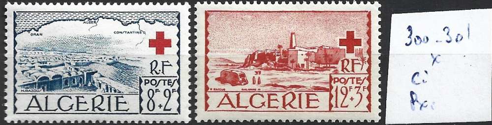 ALGERIE FRANCAISE 300-301 * côte 10 € 
