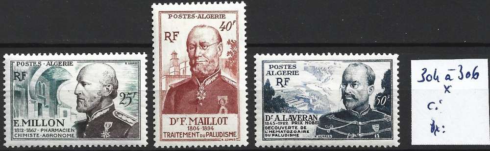 ALGERIE FRANCAISE 304 à 306 * côte 17 € 