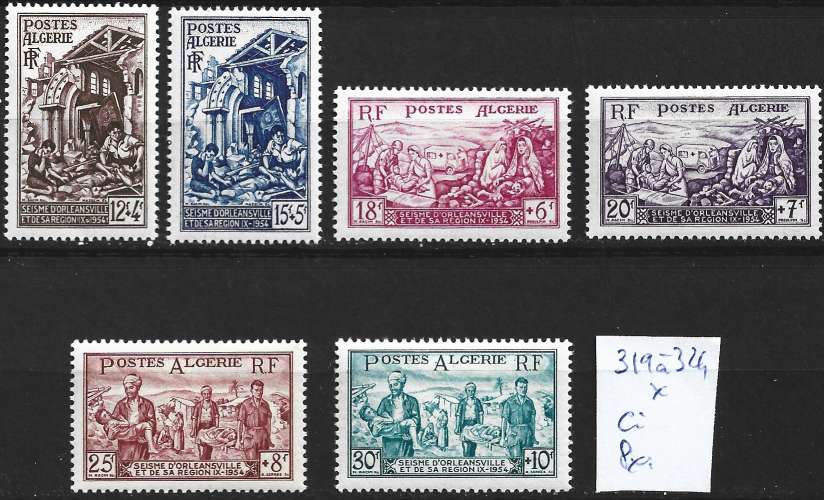 ALGERIE FRANCAISE 319 à 324 * côte 26 € 