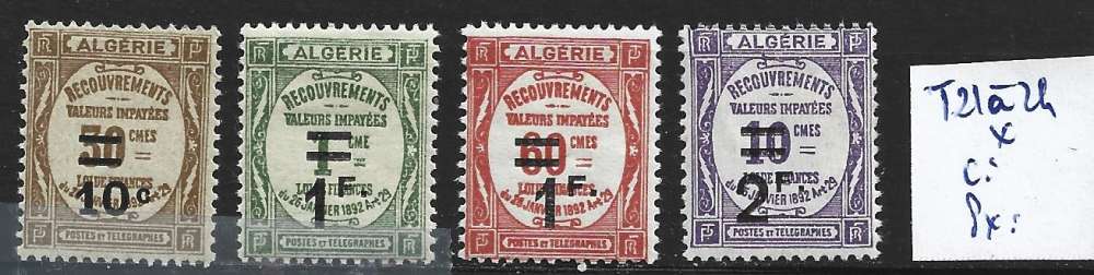ALGERIE TAXE 21 à 24 * côte 60 € 