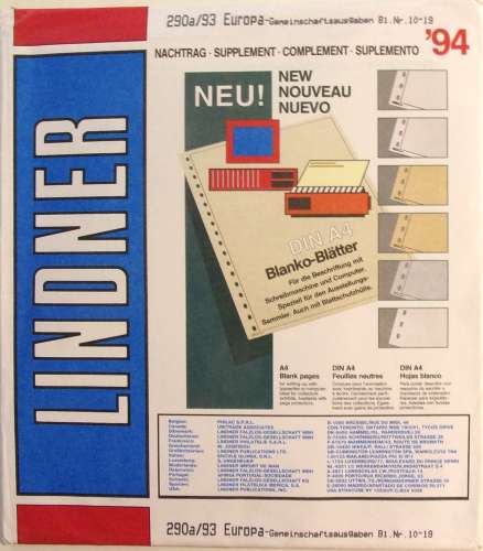 Lindner - Jeu EUROPA/CEPT 1994
