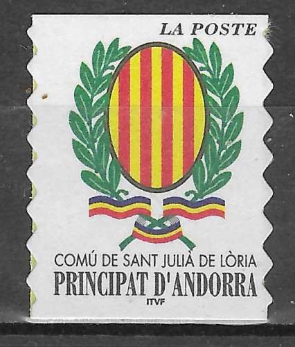 ANDORRE FRANCAIS N°542** (autoadhésif) - Cote 2.00 €