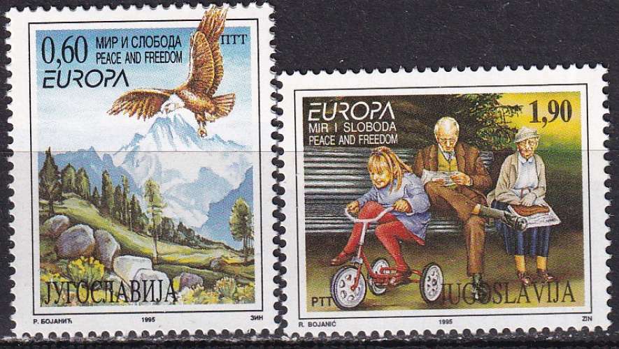 yougoslavie ... n° 2572/2573  neufs** gomme mate ...1995
