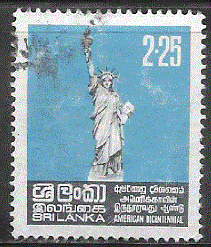 Sri-Lanka - YT  480  obl - Bicentenaire Indépendance USA (1976)