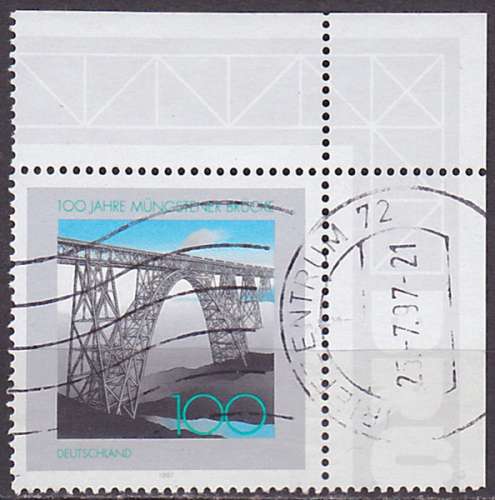 Timbre oblitéré n° 1759(Yvert) Allemagne 1997 - Viaduc de Müngsten