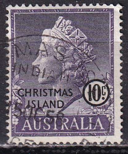 christmas (ile) ... n° 6  obliteré ... 1958