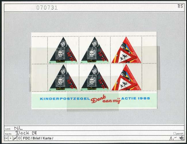 Pays Bas 1985 - Michel Block 28 -  Yvert  -  ** neuf mnh - 