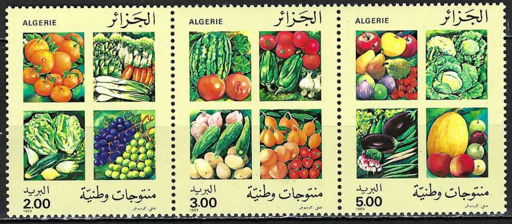 Algérie - 1989 - Y & T n° 958 à 960 - MNH