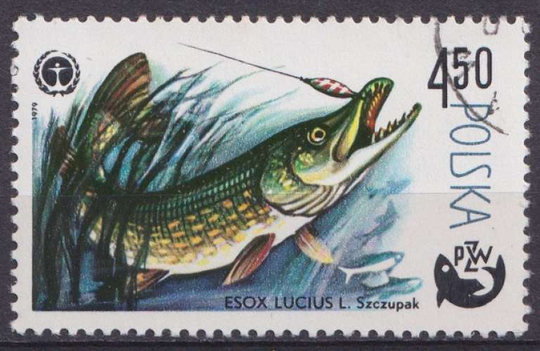 Pologne 1979 Y&T 2445 oblitéré - Poissons 