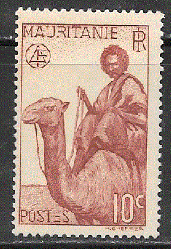 Mauritanie - YT  77  ** - Maure sur un dromadaire (1938)