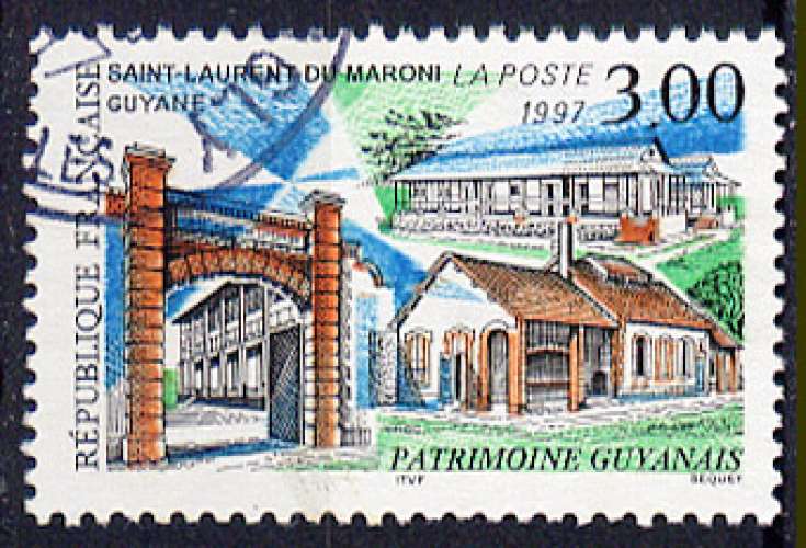 Timbre oblitéré n° 3048(Yvert) France 1997 - Patrimoine Guyanais