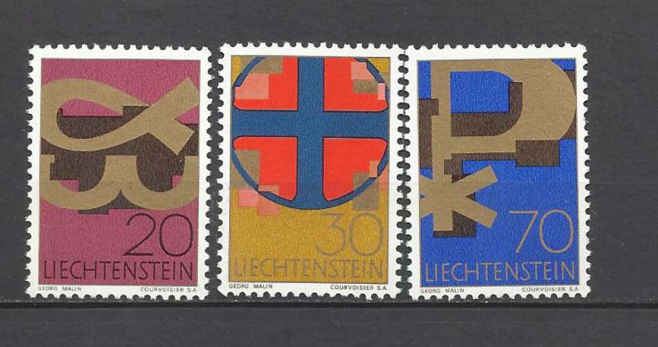 LIECHTENSTEIN NEUF YT n° 428-430 Côte 1.85€