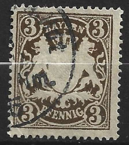 ALLEMAGNE BAVIERE 60 oblitéré  côte 0.50 € 