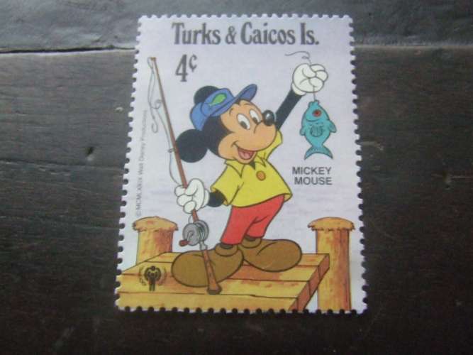 TURKS % CAICOS 1979 DISNEY 4 c NUOVO **