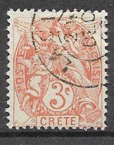 Crète - 1902 - YT n° 3  oblitéré