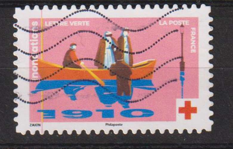 FRANCE 2024 Y T N ° 2414 oblitéré CROIX ROUGE