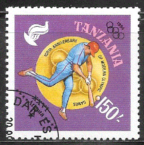 Tanzanie - YT  2115B  obl- J.O Atlanta baseball (1996)