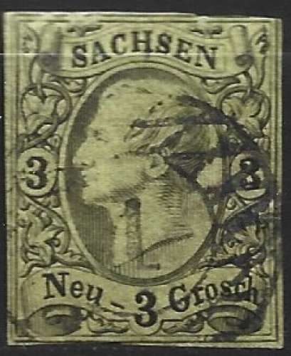 ALLEMAGNE SAXE 10 oblitéré côte 15 € 