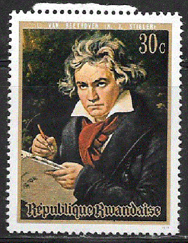 Rwanda - YT  417  ** -  Ludwig van Beethoven (1971)
