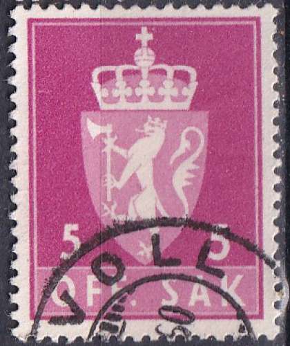 NORVEGE - 1955 - Armoirie  - Yvert Service 67A Oblitéré