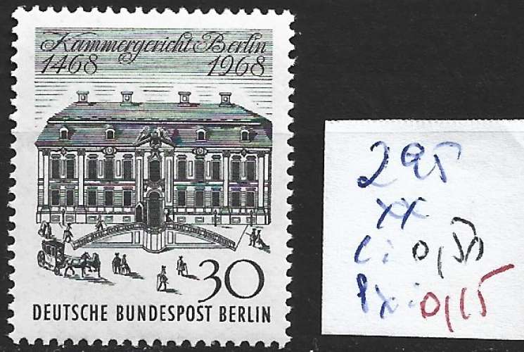 ALLEMAGNE BERLIN 295 ** côte 0.50 € 