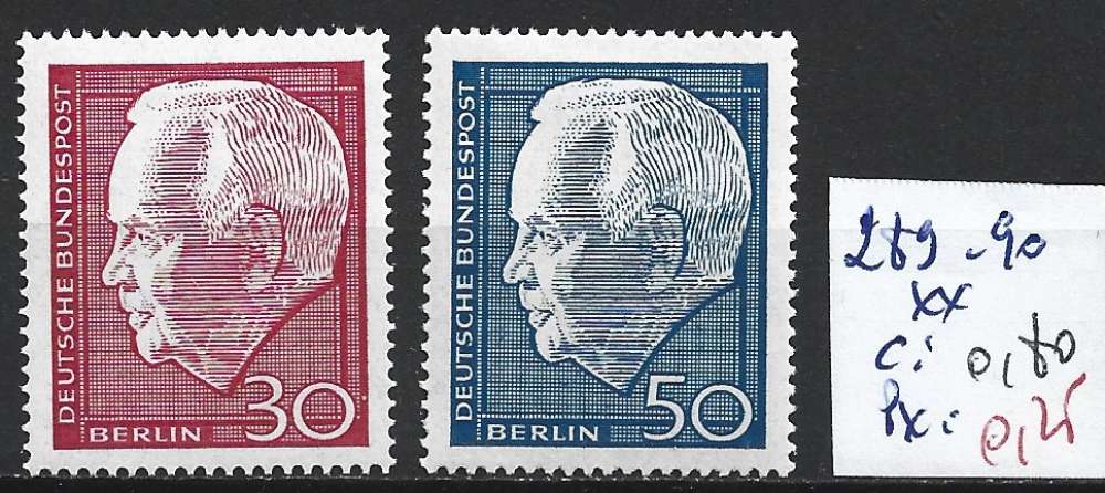 ALLEMAGNE BERLIN 289-290 ** côte 0.80 € 