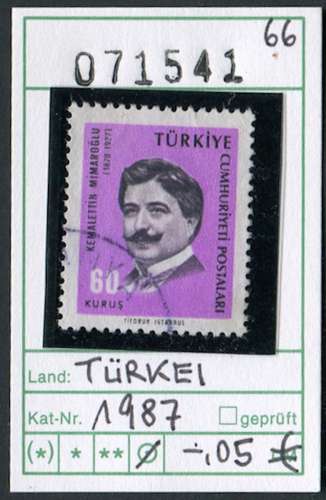 Turquie 1966 - Michel 1987 - oo oblit. - 