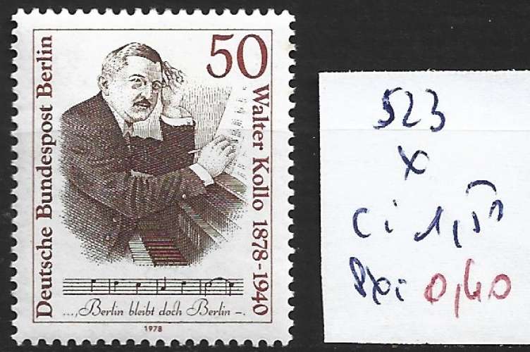 ALLEMAGNE BERLIN 523 * côte 1.50 €  