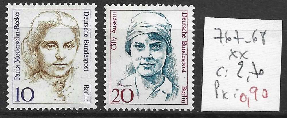 ALLEMAGNE BERLIN 767-768 ** côte 2.70 €