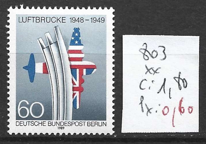 ALLEMAGNE BERLIN 803 ** côte 1.80 €