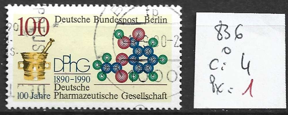 ALLEMAGNE BERLIN 836 oblitéré côte 4 €