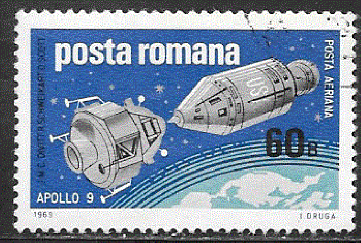 Roumanie - YT  aérien 219  obl - Apollo IX (1969)