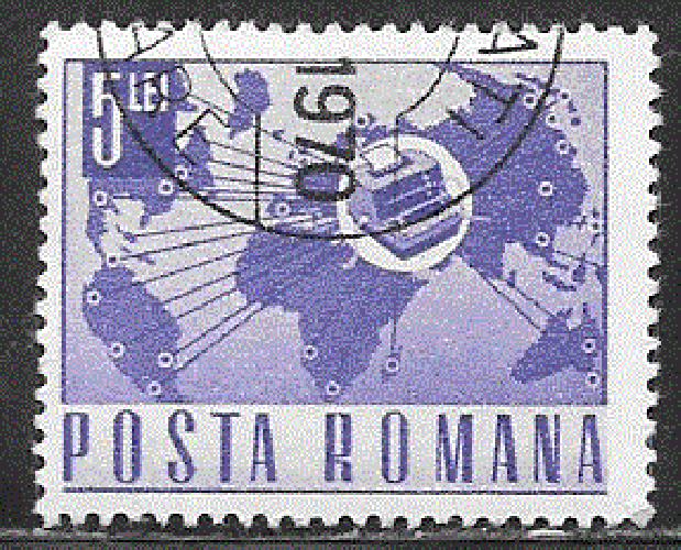 Roumanie - YT  2365  obl - Télex Gd format(1968)