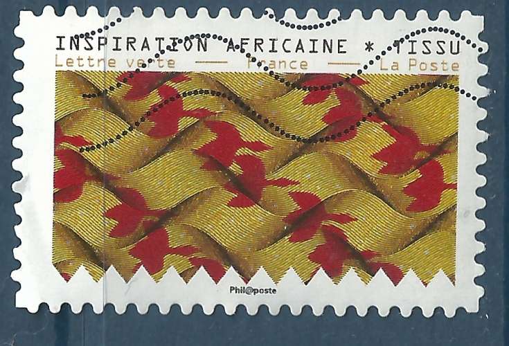 YT 1664 autocollant - Tissu d'inspiration africaine