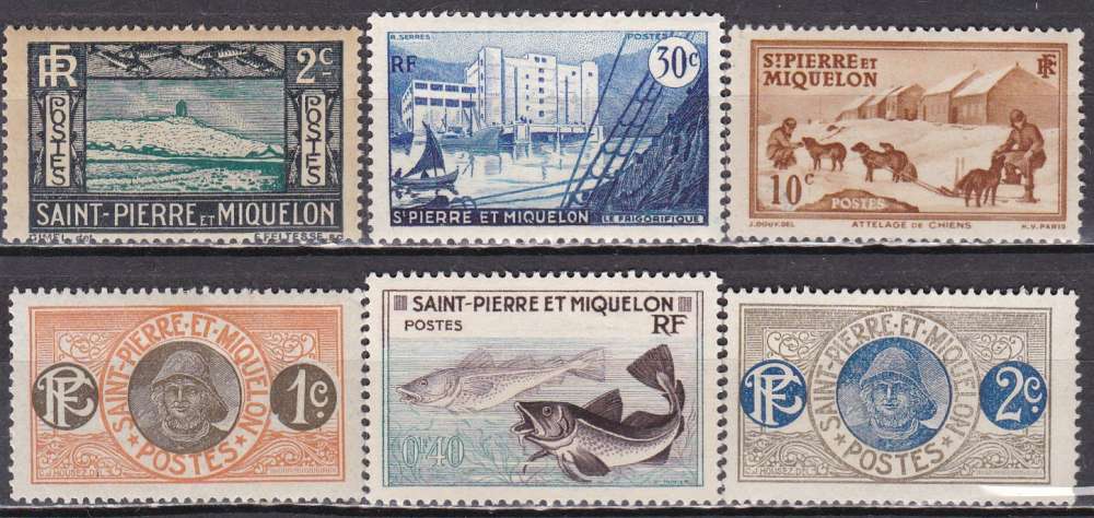 Saint PIERRE et MIQUELON petit lot de 6 timbres neufs