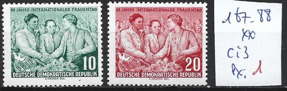 ALLEMAGNE RDA 187-188 ** côte 3 € 