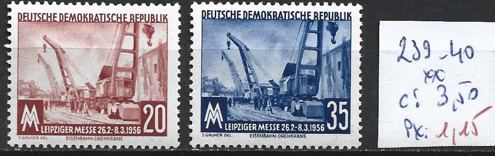 ALLEMAGNE RDA 239-240 ** côte 3.50 € 