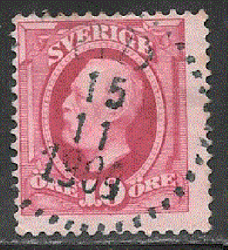 Suède - YT  43  obl - Oscar II (1891)