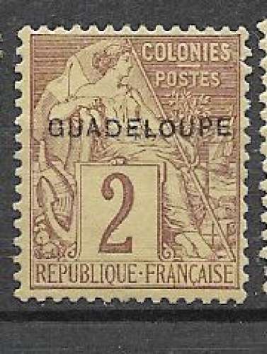 Guadeloupe - 1892 - YT n° 15 * * (petite déchirure au pli) Guadeloupe - 1892 - YT n° 15 * * (petite déchirure au pli)