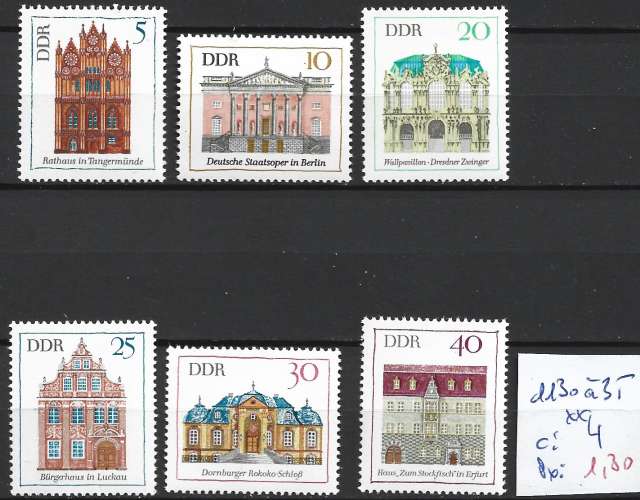 ALLEMAGNE RDA 1130 à 1135 ** côte 4 € 